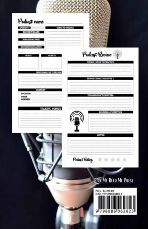 PLANNING MY PODCAST : Content Creator Notebook To Help Lead Conversation Share a Story or Report News