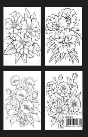 bloom coloring book : beautiful flower designs for relaxation