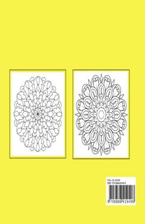 simple mandalas coloring book : easy for beginners for children and adults relaxation stress relief on black pages