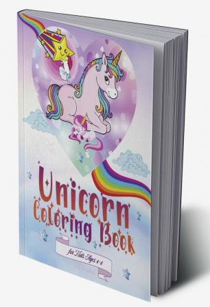 Unicorn Coloring Book / यूनिकॉर्न कलरिंग बुक : लड़कियों लड़कों और बच्चों की उम्र 4-8 के लिए मजेदार और शैक्षिक बच्चों की कार्यपुस्तिका के लिए अद्भुत यूनिकॉर्न रंग और गतिविधि पुस्तक