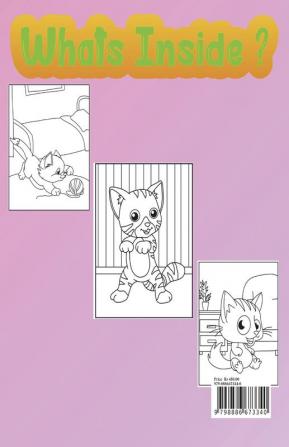 Cute Cats Coloring Book for Kids Ages 4-8 : Adorable Kittens &amp; Caticorns Coloring Pages for Girls and Boys