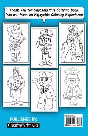 Policeman Coloring Book For Kids : Inspirational Policeman Coloring For Toddlers &amp; Kids