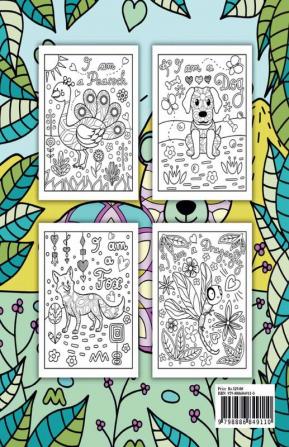 Animal Mandala Coloring Book for Kids : Cute Animal Coloring Pages in Mandala Style and Playful Doodles for Stress Relieving and Relaxation