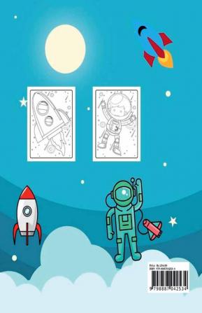 Space Coloring Book for Kids : Explore Outer Space with Planets Astronauts Spaceships Aliens Meteors