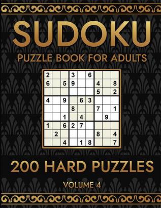 Sudoku 200 Hard Puzzles Volume 4 : Puzzle Book for Adults