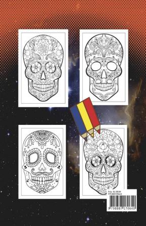 Floral Skull Coloring Book : Sugar Skulls Stress Relieving Skull Designs for Adults Relaxation