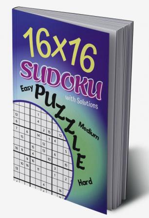 16 x 16 : Sudoku Puzzle Book with Solutions for Smart Kids or Adults | More than 100 Large Sudoku Grids