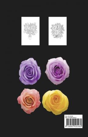 Roses Coloring Book : Designs of Relaxing Roses to Color for Women and Girls