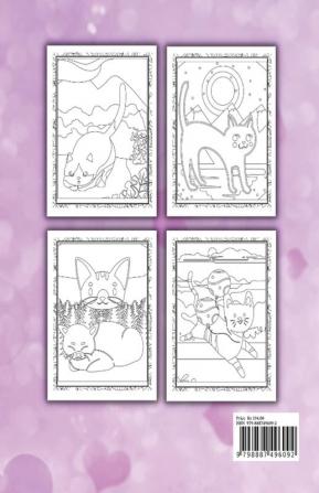 Cat Coloring Book : Adorable Cute Cats Coloring Book for Kids |  coloring pages with funny cats for boys and girls Ages 4-8