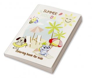 Summer Holiday Coloring Book For Kids : Summer vacation fun activities coloring book for kids age 4-12