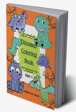 Dinosaur Coloring Book : Easy Coloring Pages for Early Learning