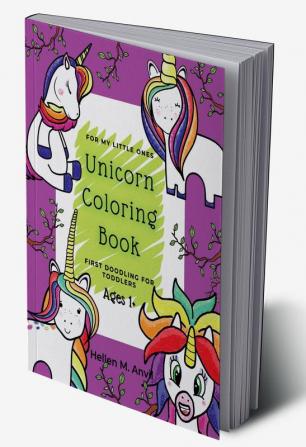 Unicorn Coloring Book : Easy Coloring Pages for Early Learning