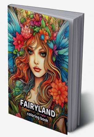 FAIRYLAND coloring book : excellent fairy coloring pages for stress relief and relaxation for girls and women