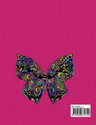 Butterflies coloring book for adults : Ideal destination for your free time.