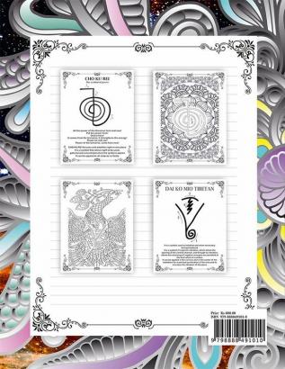 40 Symbols Reiki Karuna Shamballa with a short description 7 Chakras 40 Unique Coloring pages Mandalas and Symbols : Learn to draw symbols size 8.5x11 inch 172 pages Notebook Reiki