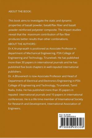 Static and Dynamic Mechanical Performance Studies on Flax Basalt Fiber Reinforced Polyester Hybrid Composites : MECHANICAL PERFORMANCE STUDIES ON COMPOSITES