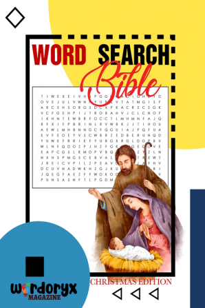 Bible Word Search – Christmas edition : Amazing and Relaxing Puzzle Book with Bible verses coloring pages