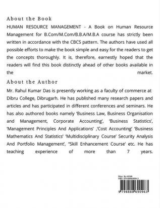 HUMAN RESOURCE MANAGEMENT : For B.Com/BBA/M.Com/MBA