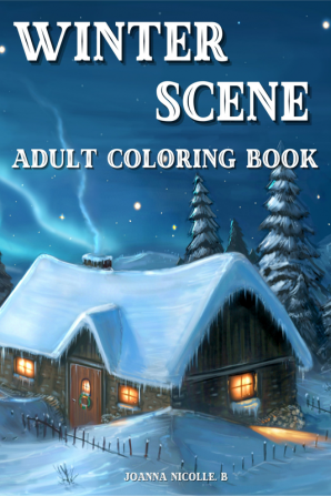 WINTER SCENE Adult Coloring Book : Adult coloring book with beautiful scenes and winter landscapes for stress relief. A suitable gift for Christmas!