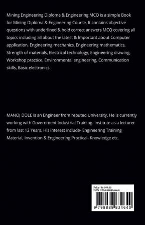 Mining Engineering Diploma &amp; Engineering MCQ