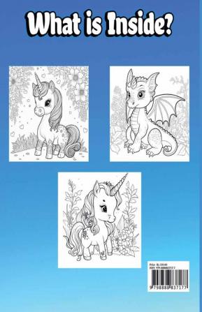 Dragons And Unicorns Coloring Book For Kids : With Mythical &amp; Mythological Creatures Coloring Pages for Girls