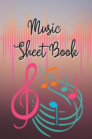 Music Sheet Book : – Manuscript Paper | Blank sheet Music Notebook | 100 Pages 12 Staves per Page | Full 85'' wide x 11'' high