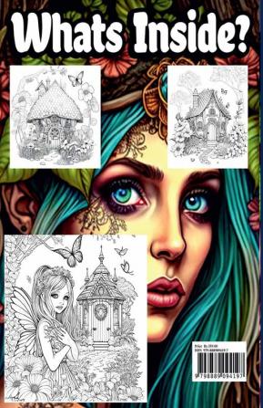 Fairy Homes Coloring Book for Adults : Magical Mushroom Houses for relaxation and Anxiety Relief. Adult Fantasy Fairies with Beautiful flower Coloring pages for Women