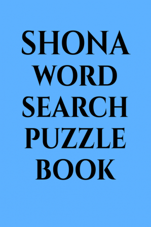 SHONA word search puzzle book