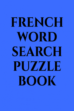 French word search puzzle book