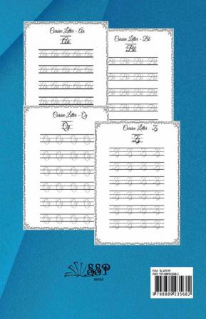 Cursive handwriting practice book for kids ages 5 to 9 - cursive alphabets with small capital and combination of both letters