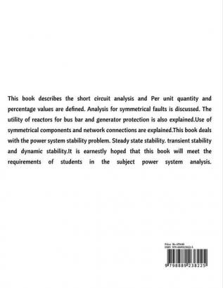 Power System Analysis : As per Anna University Regulation 2017