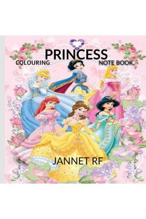 Princess coloring note book