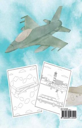 Airplanes Coloring Book for Kids : Wonderful Airplane Coloring Book. Perfect Gifts for Toddlers and Kids Ages 4-8 Featuring 41 Amazing And Fun Coloring Pages of Planes Fighter Jets Comercial Air...