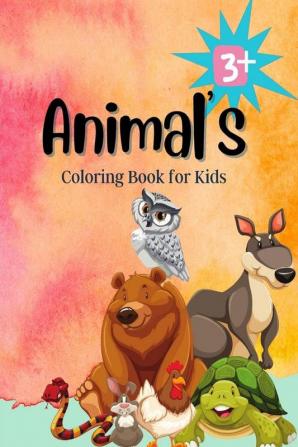 Animals Coloring Book for Kids : Activity Book for kids Pages 50 Jumbo Size by Three Trees