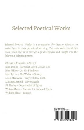 Selected Poetical Works : A Student's Companion and Study Guide