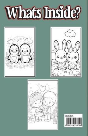 Valentine's Day Coloring Book For Kids : Unique designs with Cute and fun animals Hearts and more love coloring pages for Boys and Girls