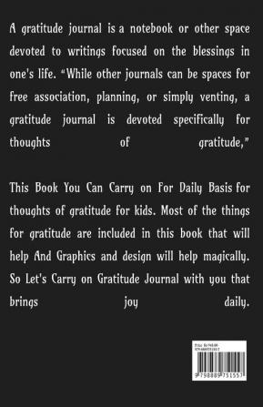 Gratitude Journal Kids