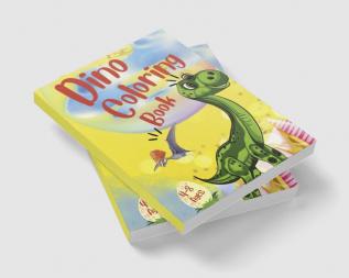 Dino Coloring Book : 50 Fun Dinosaur Coloring Pages For Girls &amp; Boys &amp; Gift Idea for Preschoolers