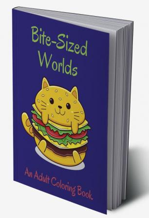 Bite-Sized Worlds Adults Coloring Book : Decadent Universe with the Sweetest Homes Animals Food and More!