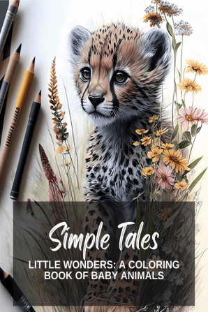 Simple Tales - Little wonders: A coloring book of baby animals - stress relieving colouring book for all age groups : A charming coloring book filled with over 25 pages of cute and cuddly creatures...