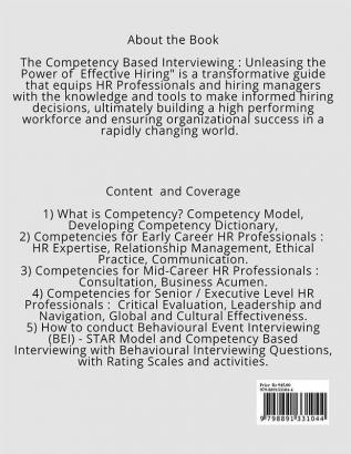 Competency Based Interviewing [Manual User Guide] : For HR Professionals