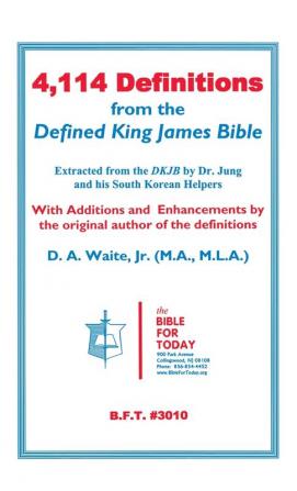 4114 Definitions from the Defined King James Bible