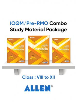 Indian Olympiad Qualifier in Mathematics (IOQM/ PRE-RMO) Book Part 1 & 2 with Solutions for Class 8 to 12 (Set of 3 Books Combo) by ALLEN