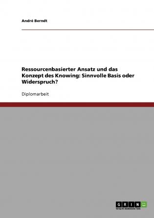Ressourcenbasierter Ansatz und das Konzept des Knowing