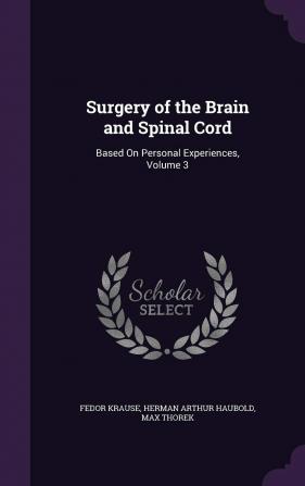 Surgery of the Brain and Spinal Cord: Based On Personal Experiences Volume 3