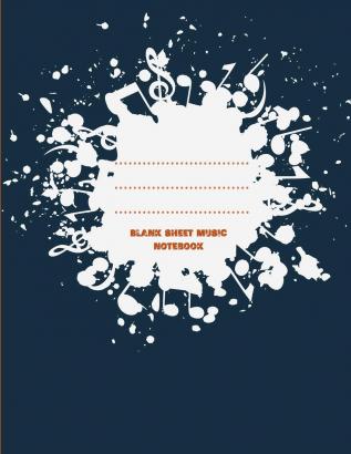 Blank sheet music notebook