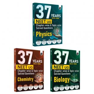 PW 37 Years NEET Previous Year Solved Question Papers Physics Chemistry and Biology Combo Set of 3 Books PYQs Chapterwise Topicwise Solutions For NEET Exam 2025 with Newly Added Topics