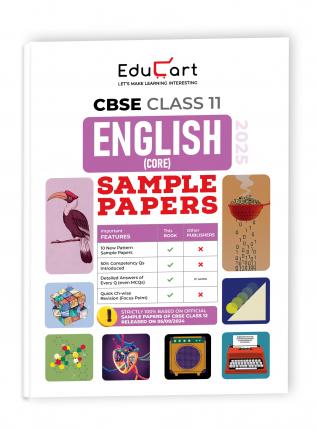 Educart CBSE English Core Class 11 Sample Paper 2024-25 (new 50% competency Qs)