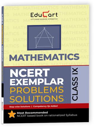 Educart NCERT Exemplar Class 9 Mathematics 2025 Problems Solutions (For 2025-26 Board Exam)