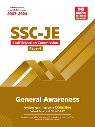 SSC: JE Paper -I ( 2007-2024) General Awareness